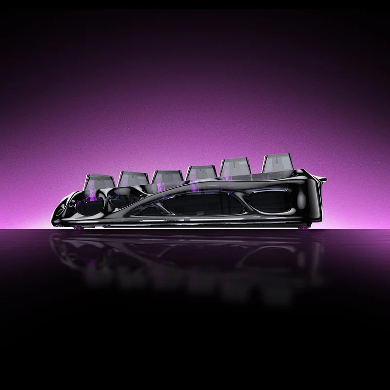 Teclado Magnético Hall Effect GRAVASTAR Mercury V75 Lite Transparent Black