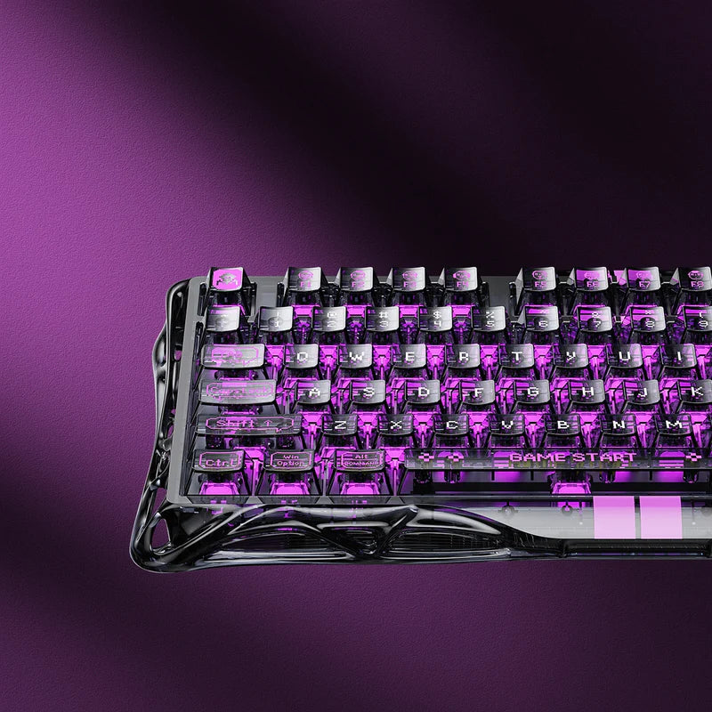 Teclado Magnético Hall Effect GRAVASTAR Mercury V75 Lite Transparent Black