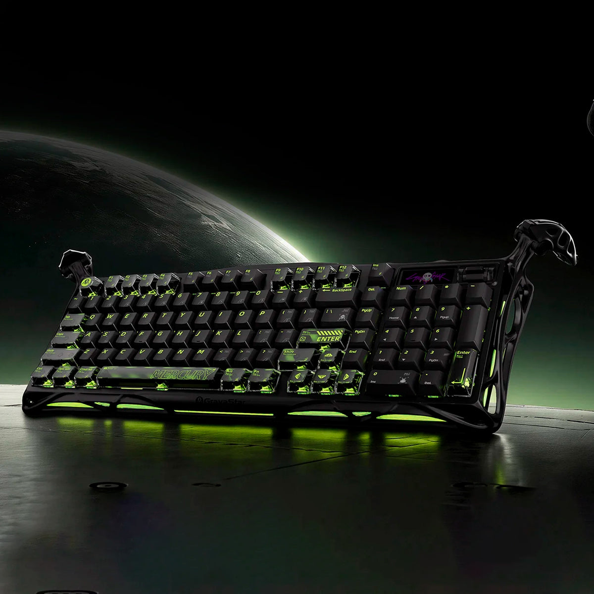 Teclado Mecánico GRAVASTAR Mercury K98 Pro Edición Phantom Black