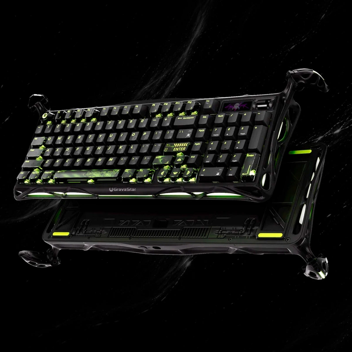 Teclado Mecánico GRAVASTAR Mercury K98 Pro Edición Phantom Black