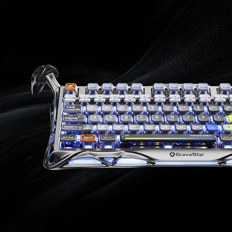 Teclado Mecánico GRAVASTAR Mercury K1 Pro - Interstellar Silver