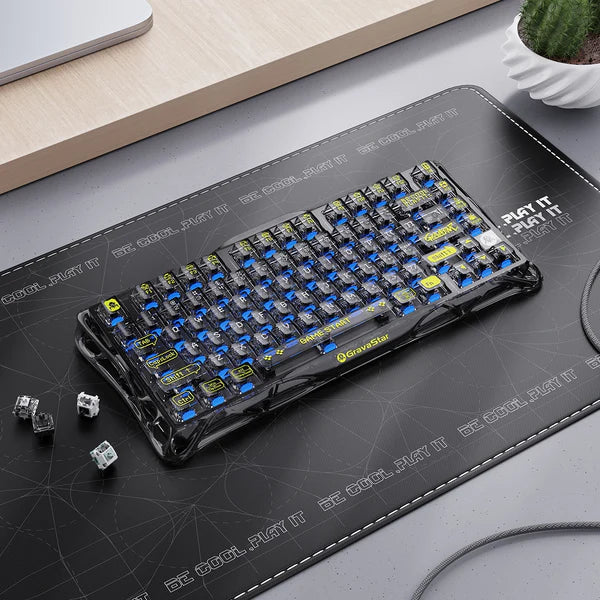 Teclado Magnético GRAVASTAR Mercury K1 Lite Transparent Black