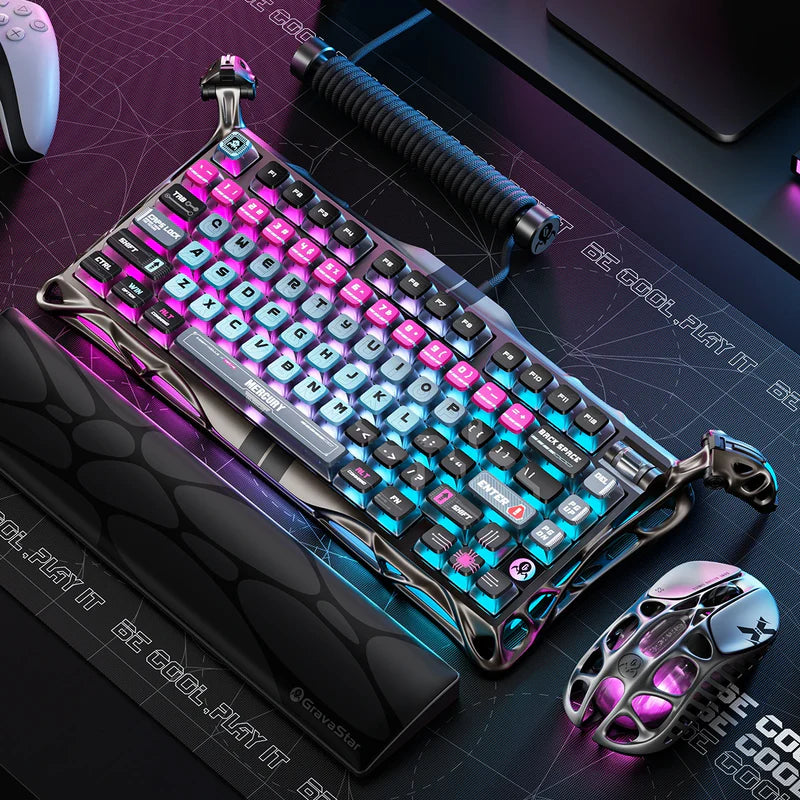 Teclado Magnético GRAVASTAR Mercury V75 Pro Cyberpunk