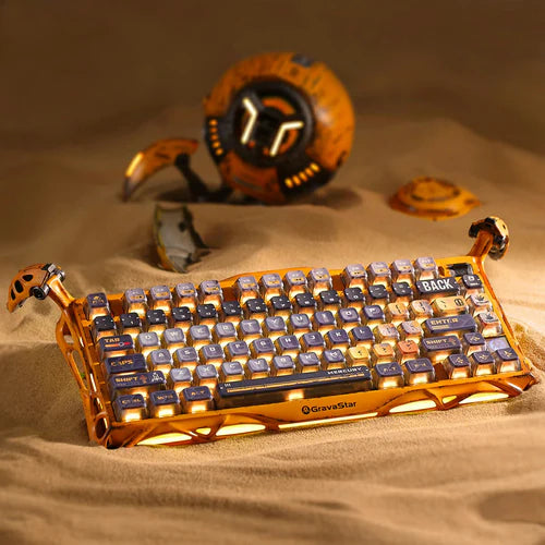 Teclado Mecánico GRAVASTAR Mercury K1 Pro Edición Especial Battle-Worn Yellow
