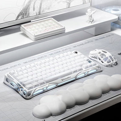 Teclado Mecánico GRAVASTAR Mercury K1 Opaline White