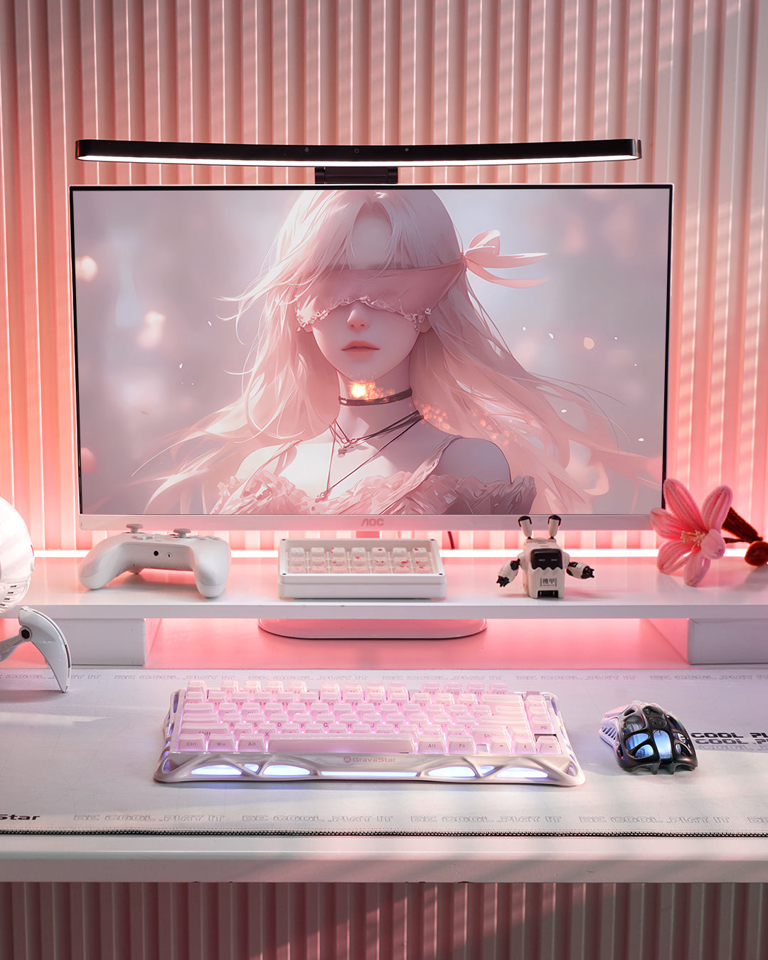 Teclado Mecánico GRAVASTAR Sakura Pink Mercury K1 - Edición Especial