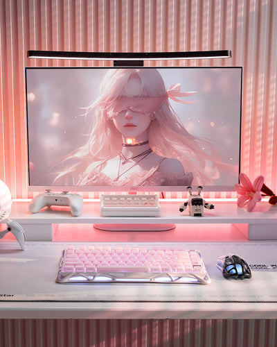 Teclado Mecánico GRAVASTAR Sakura Pink Mercury K1 - Edición Especial