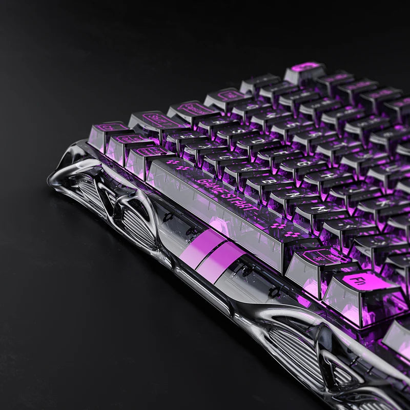 Teclado Magnético Hall Effect GRAVASTAR Mercury V75 Lite Transparent Black