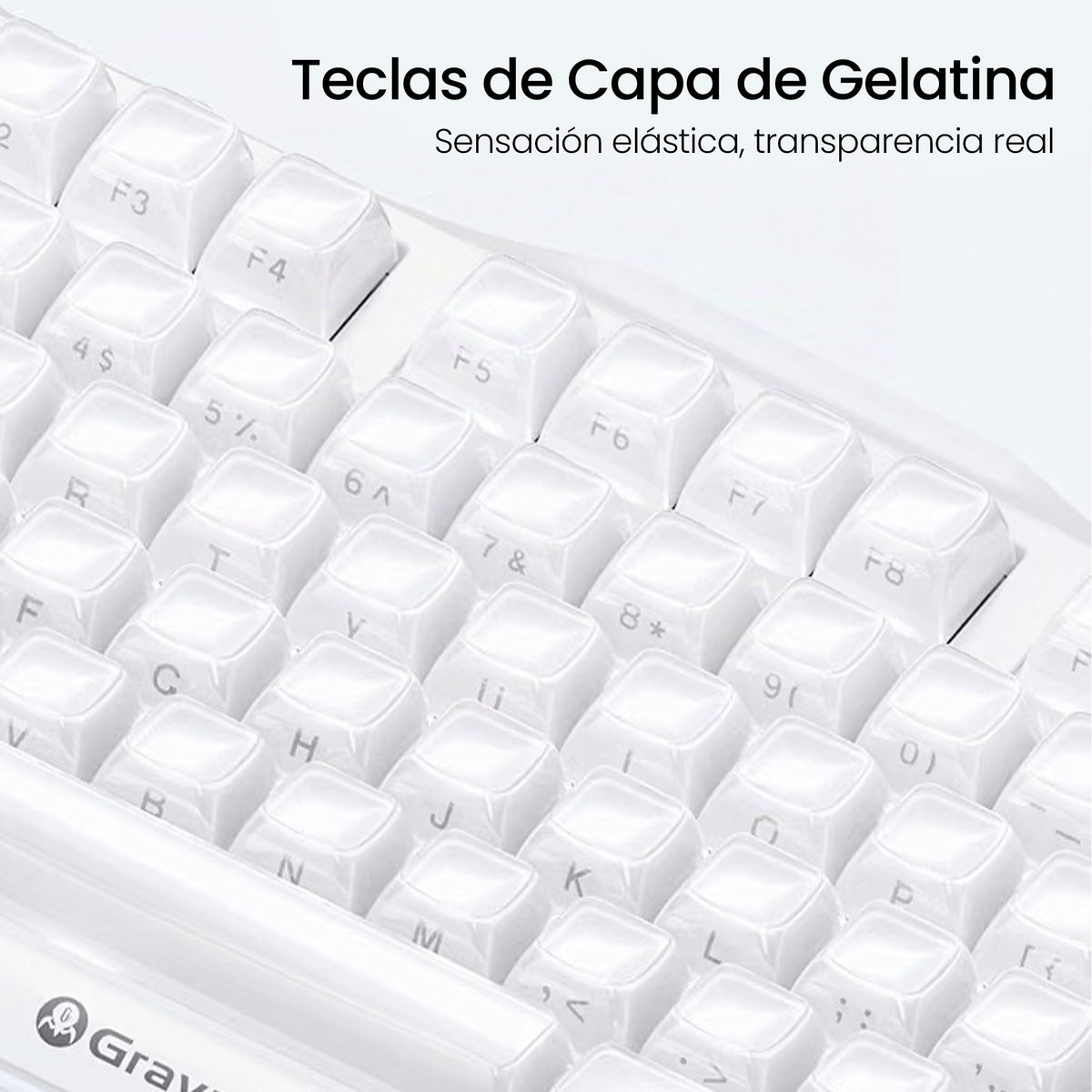 Teclado Mecánico GRAVASTAR Mercury K1 Opaline White