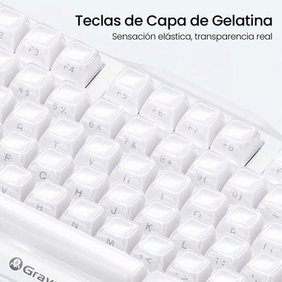 Teclado Mecánico GRAVASTAR Mercury K1 Opaline White