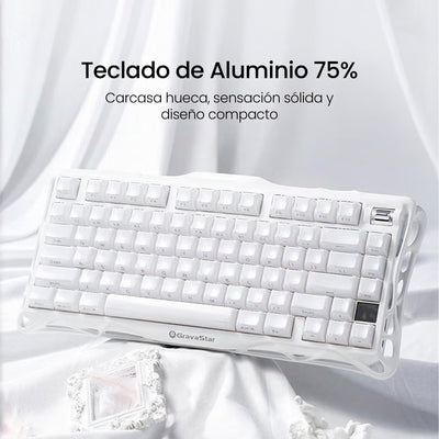 Teclado Mecánico GRAVASTAR Mercury K1 Opaline White