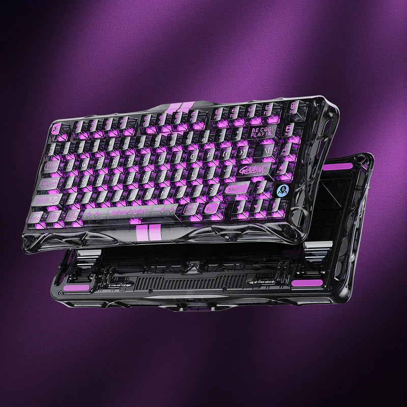 Teclado Magnético Hall Effect GRAVASTAR Mercury V75 Lite Transparent Black