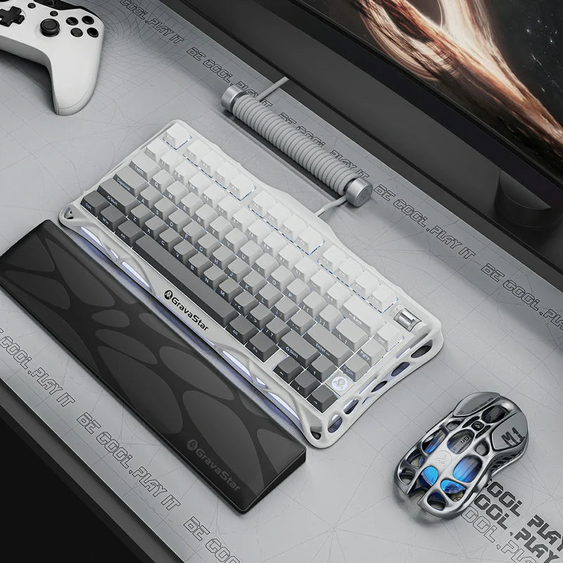 Teclado Mecánico GRAVASTAR Mercury K1 Gradient White