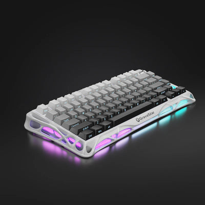 Teclado Mecánico GRAVASTAR Mercury K1 Gradient White