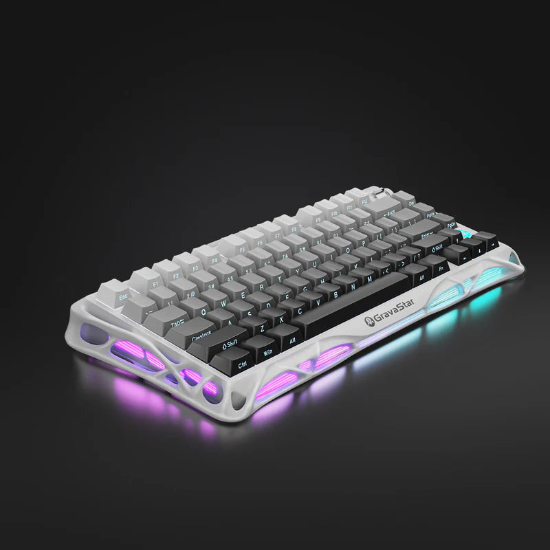 Teclado Mecánico GRAVASTAR Mercury K1 Gradient White