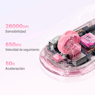 Mouse Gaming GRAVASTAR Mercury M2 Crystal Rose