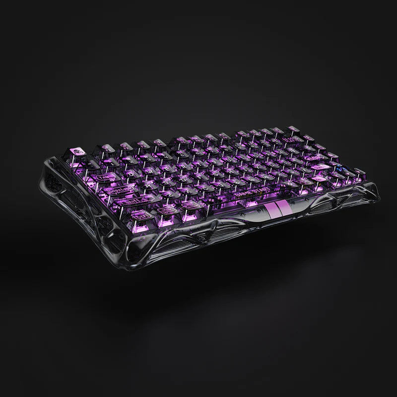 Teclado Magnético Hall Effect GRAVASTAR Mercury V75 Lite Transparent Black