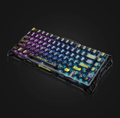 Teclado Mecánico GRAVASTAR Mercury K1 Lite Transparent Black