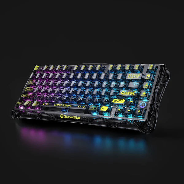 Teclado Magnético GRAVASTAR Mercury K1 Lite Transparent Black