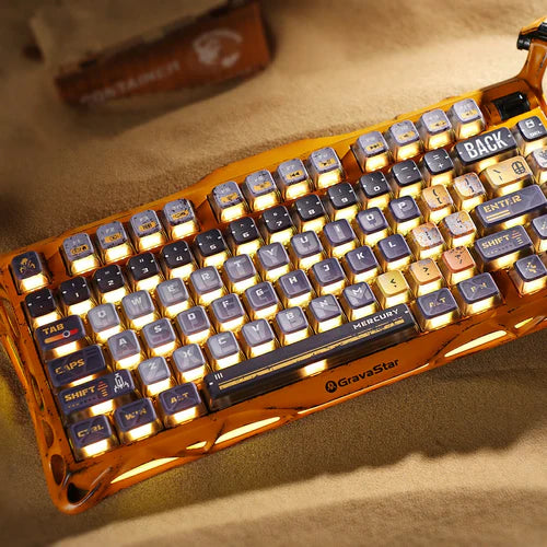 Teclado Mecánico GRAVASTAR Mercury K1 Pro Edición Especial Battle-Worn Yellow