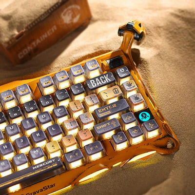 Teclado Mecánico GRAVASTAR Mercury K1 Pro Edición Especial Battle-Worn Yellow