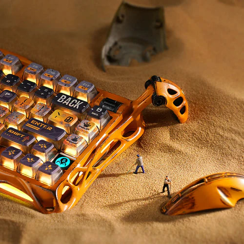 Teclado Mecánico GRAVASTAR Mercury K1 Pro Edición Especial Battle-Worn Yellow