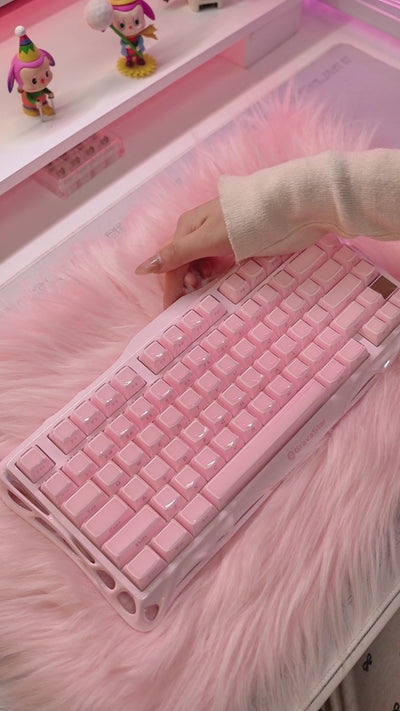 Teclado Mecánico GRAVASTAR Sakura Pink Mercury K1 - Edición Especial