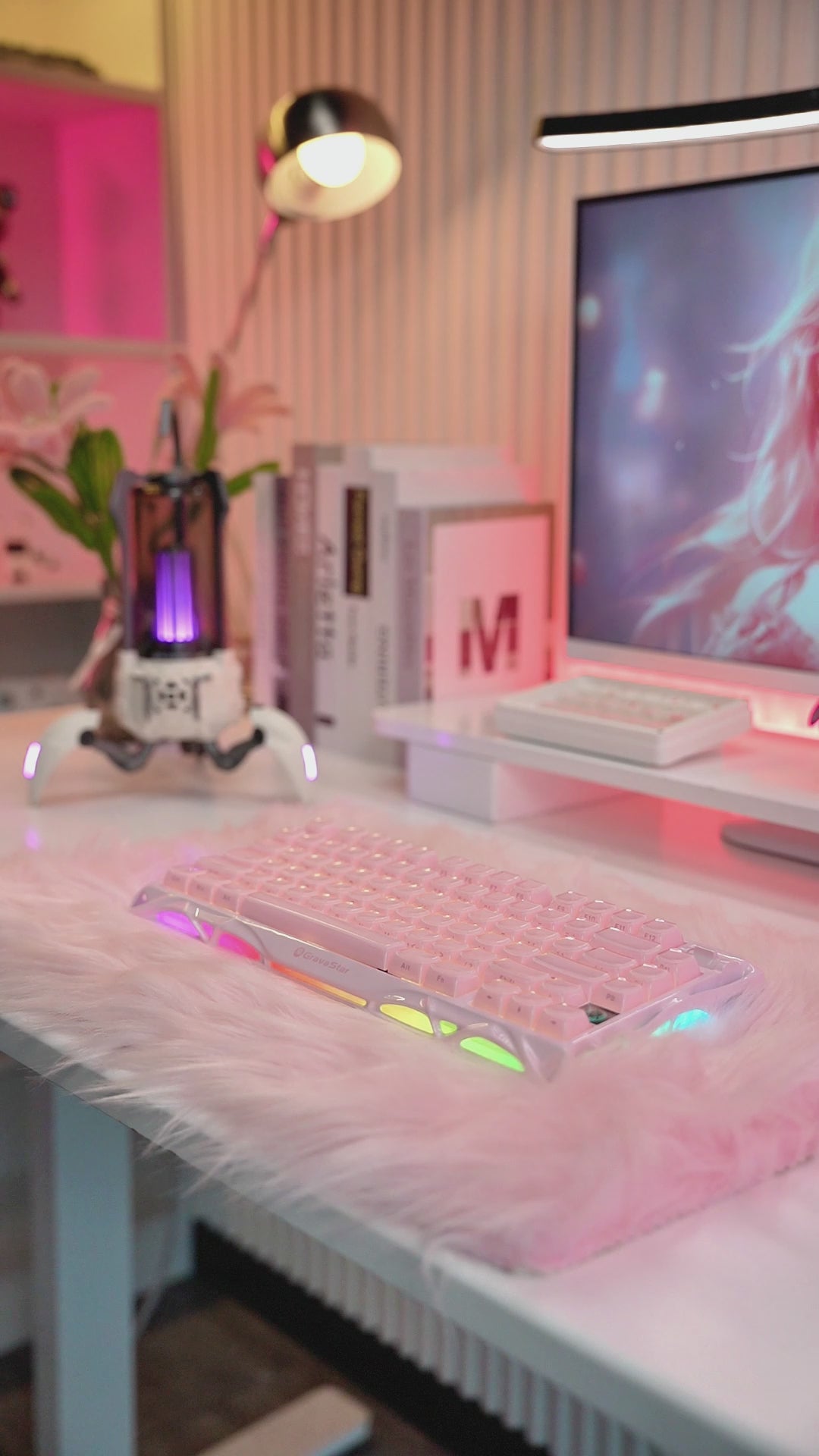 Teclado Mecánico GRAVASTAR Sakura Pink Mercury K1 - Edición Especial