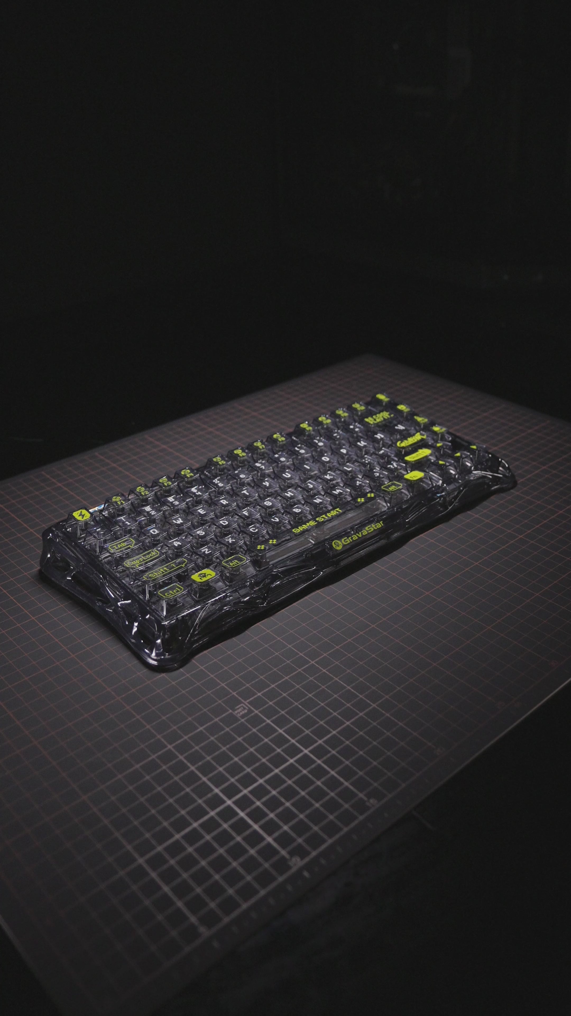 Teclado Mecánico GRAVASTAR Mercury K1 Lite Transparent Black