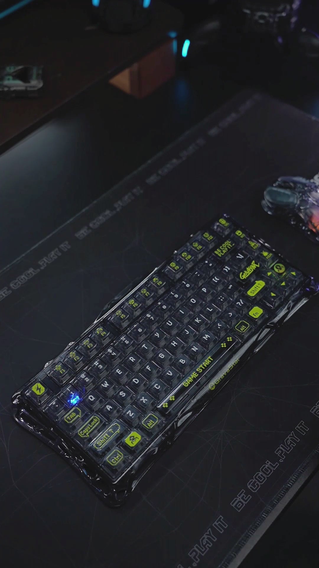 Teclado Mecánico GRAVASTAR Mercury K1 Lite Transparent Black