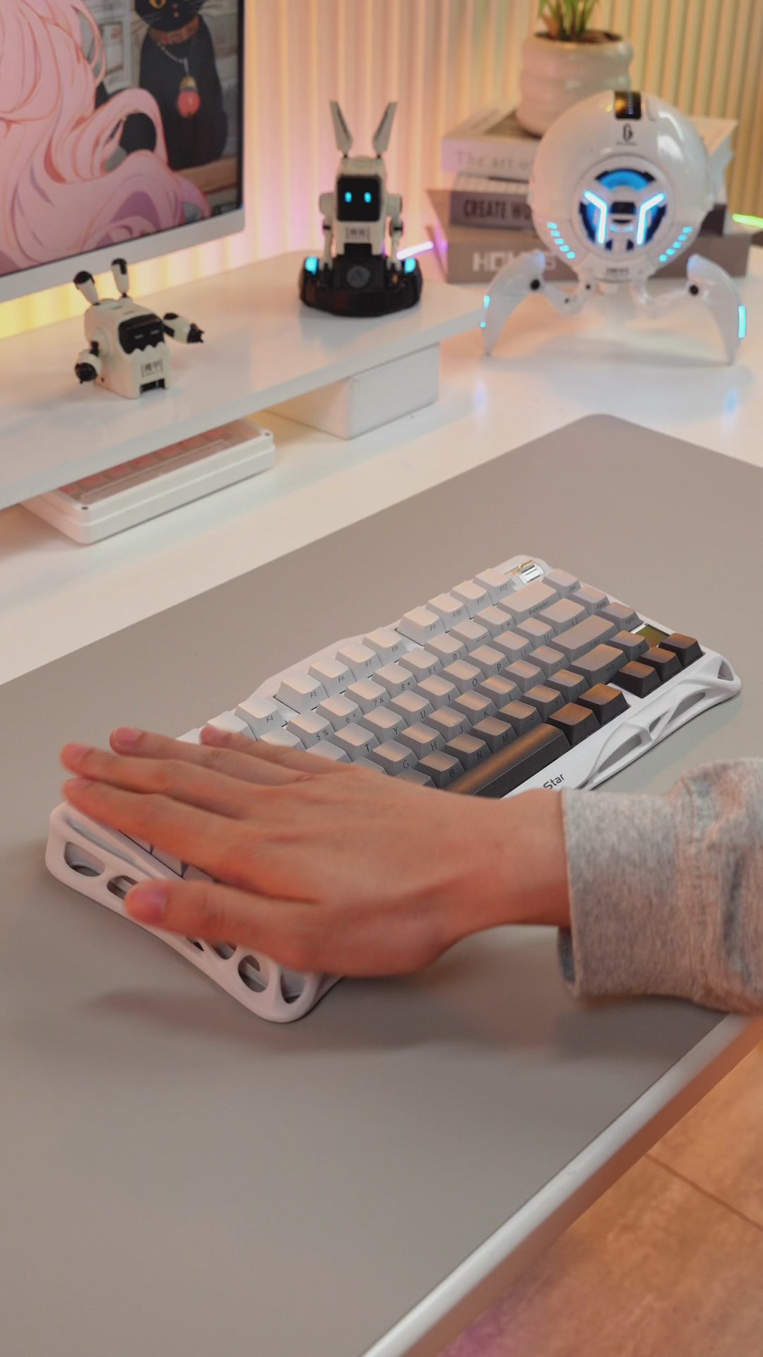 Teclado Mecánico GRAVASTAR Mercury K1 Gradient White